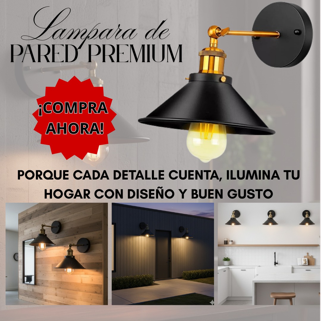 LAMPARA VINTAGE RETRO CON BOMBILLO